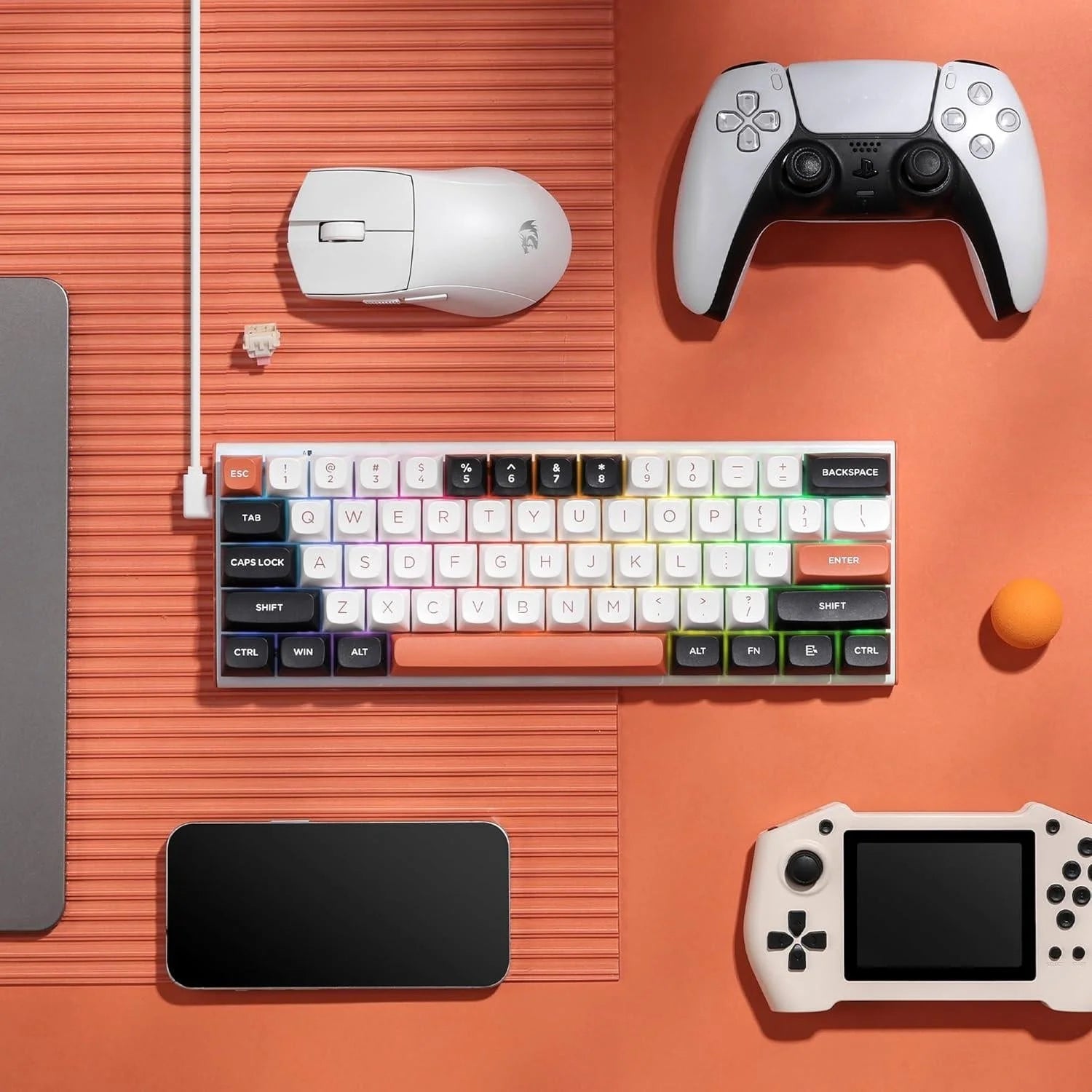 Redragon k683 rapid trigger he gaming keyboard 60% 61 keys wired mechanical keyboard w/hyper-fast actuation polling