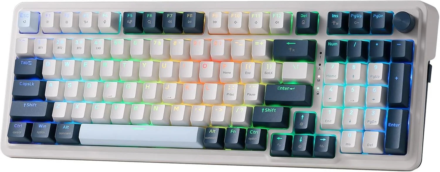 Redragon k686 pro 98 keys wireless gasket rgb gaming keyboard - gradient black - keyboard