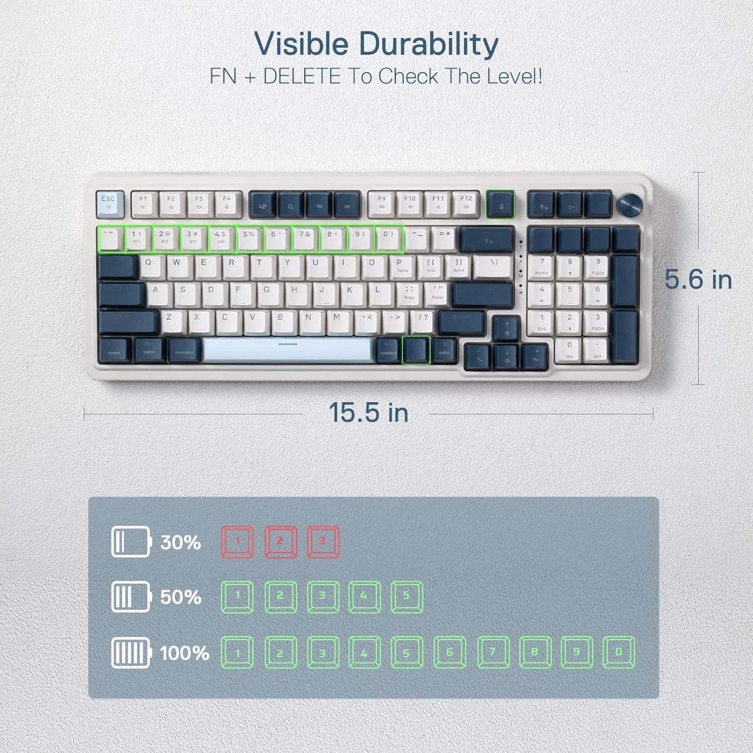 Redragon k686 pro 98 keys wireless gasket rgb gaming keyboard - gradient black - keyboard