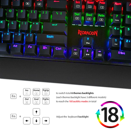 Redragon Kala K557RGB Keyboard - RGB Mechanical Gaming Keyboard with Customizable Backlighting - Gameonjo - Video Games and PC Gaming Store in Jordan