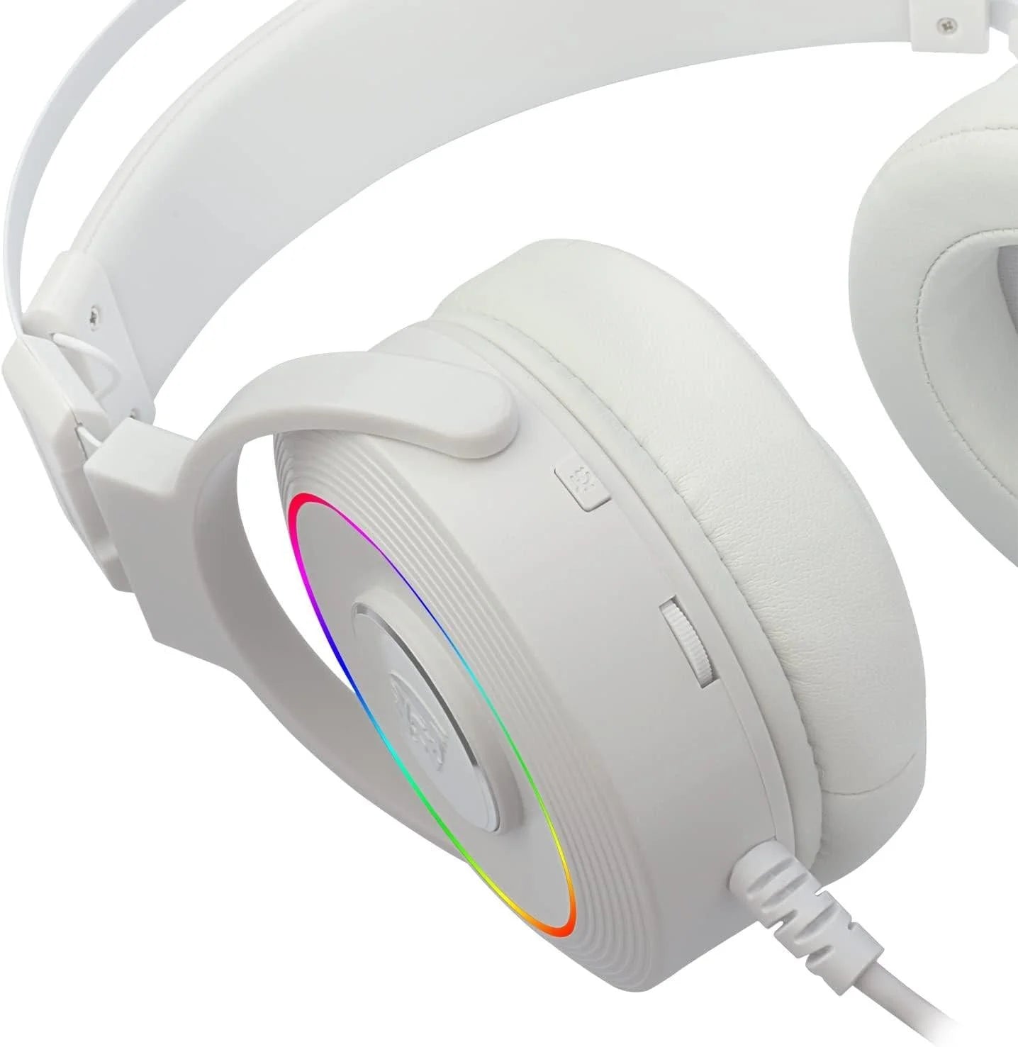 Redragon lamia 2 h320 white usb rgb gaming headset w/stand