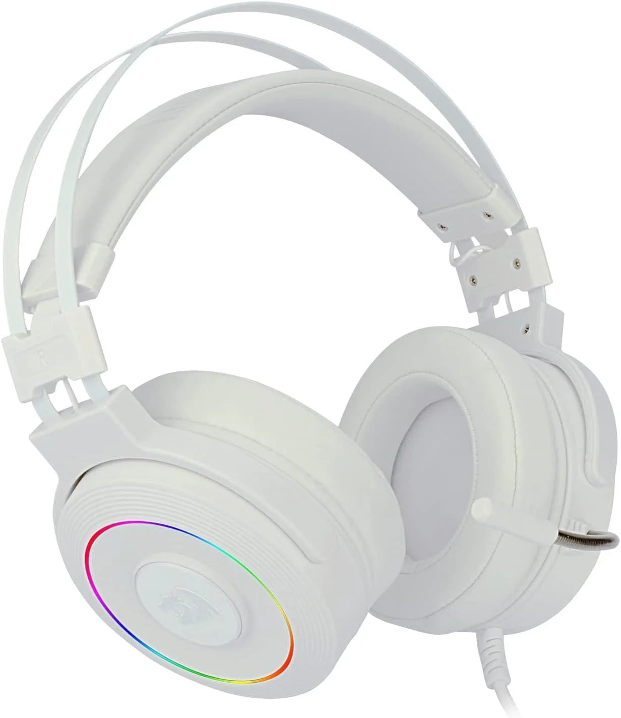 Redragon lamia 2 h320 white usb rgb gaming headset w/stand