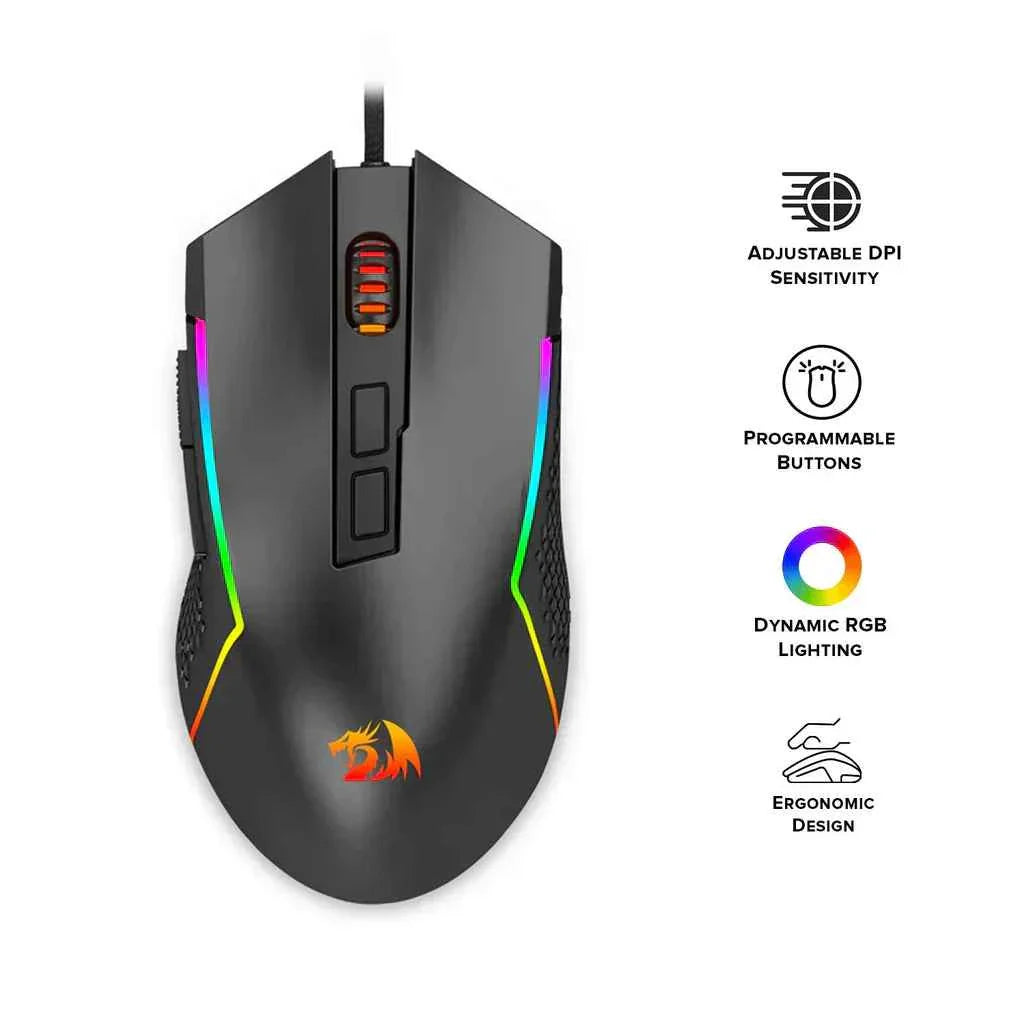 Redragon m613-rgb gaming mouse wired trident lite (black) - mouse