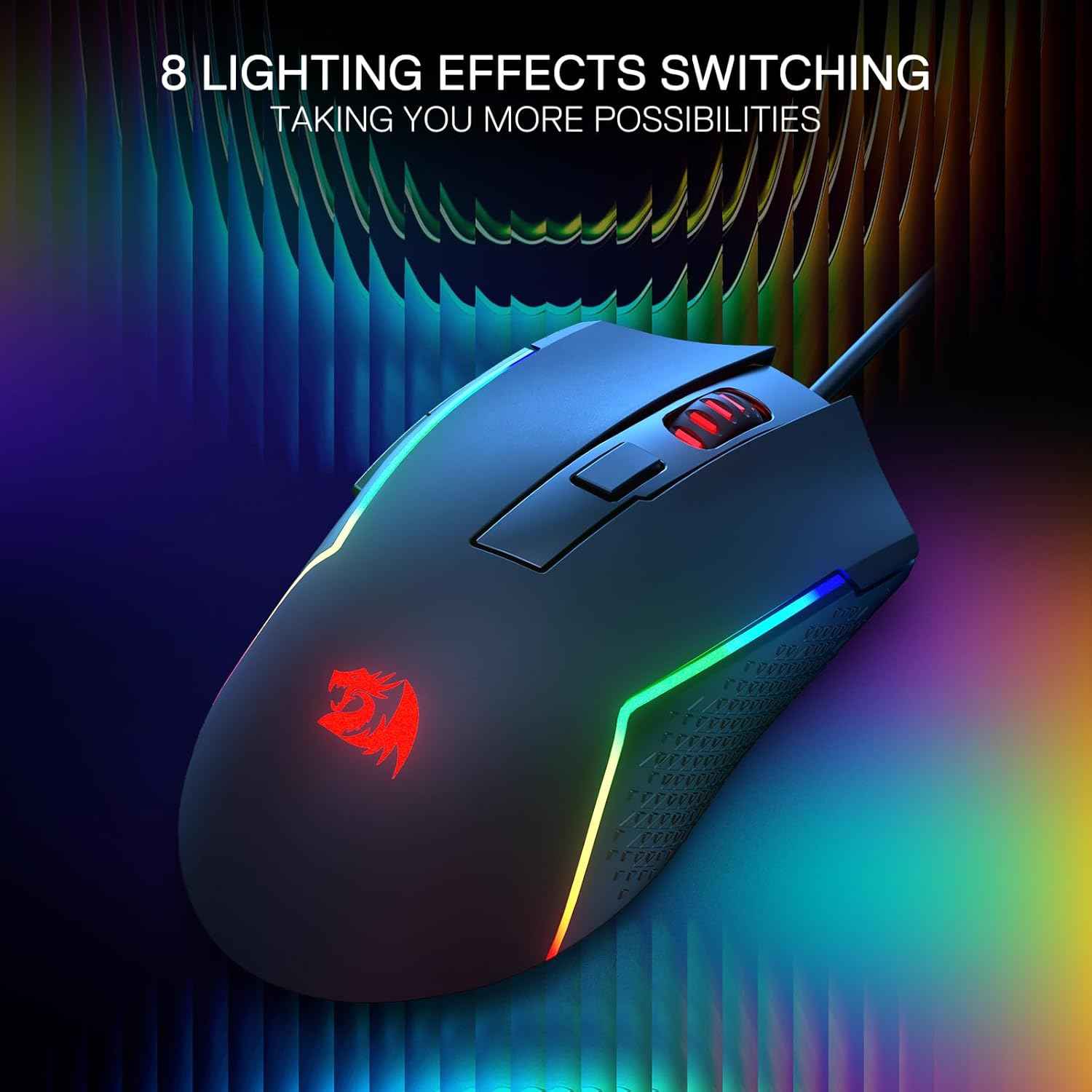 Redragon M616 Rgb Gaming Mouse, 10000 Dpi Wired Optical Mouse with 6