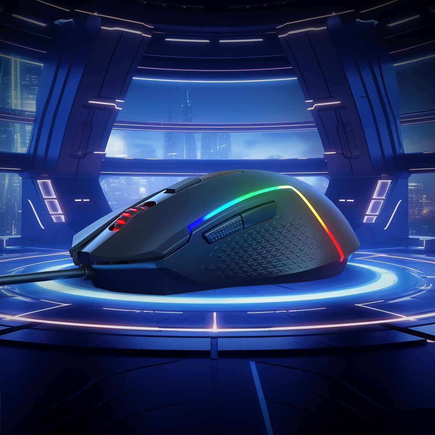 Redragon M616 Rgb Gaming Mouse, 10000 Dpi Wired Optical Mouse with 6