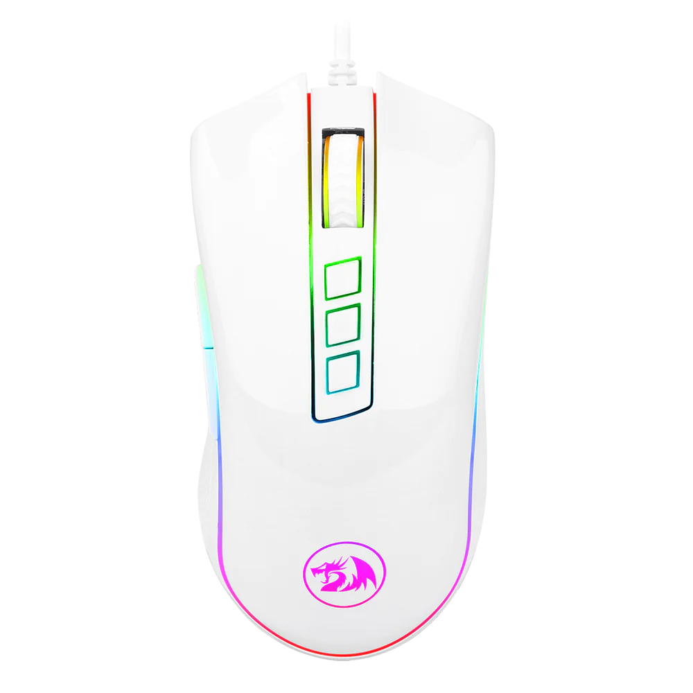 Redragon M711 Cobra Rgb Gaming Mouse - White - Gameonjo