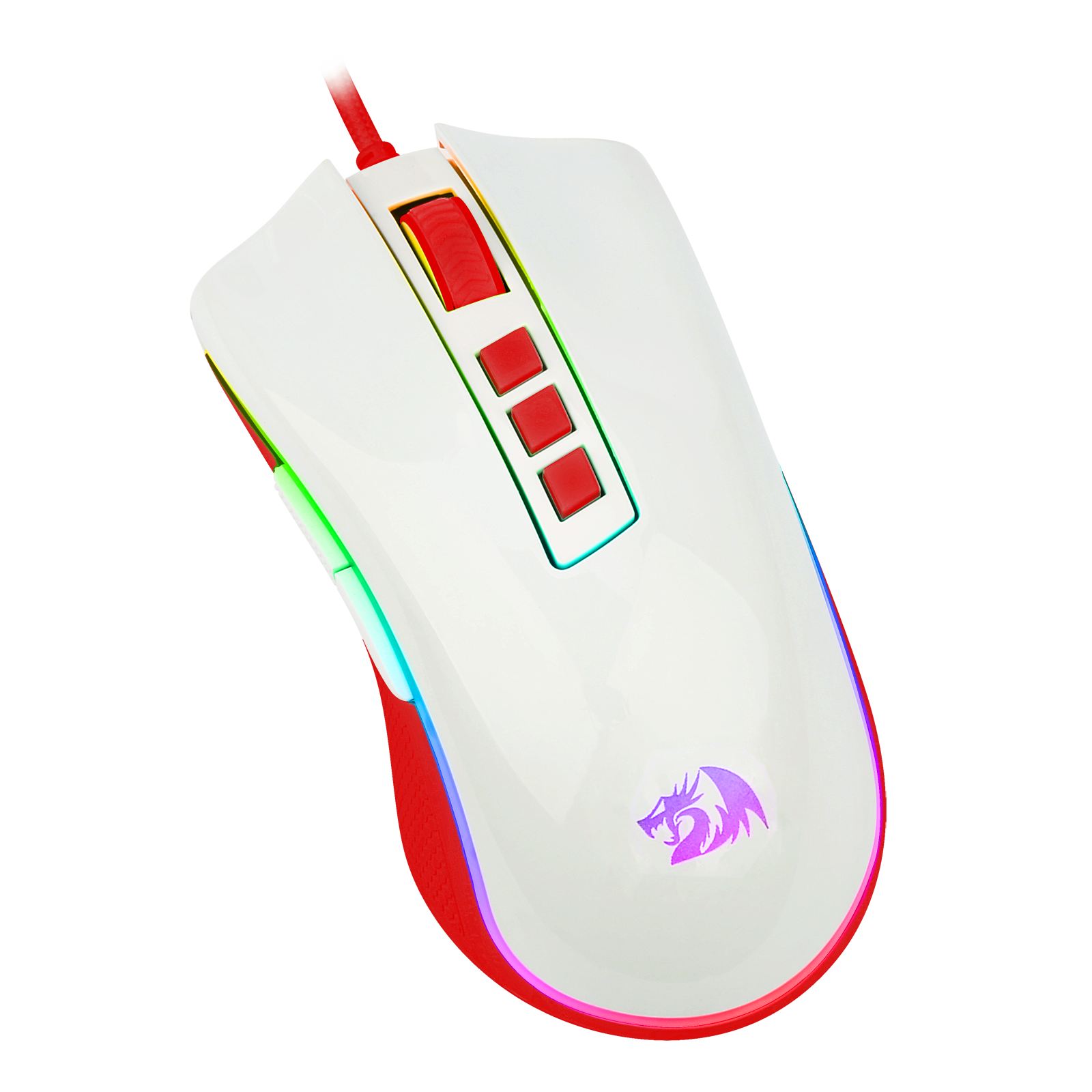 Redragon M711 Cobra Rgb Gaming Mouse - White - Gameonjo