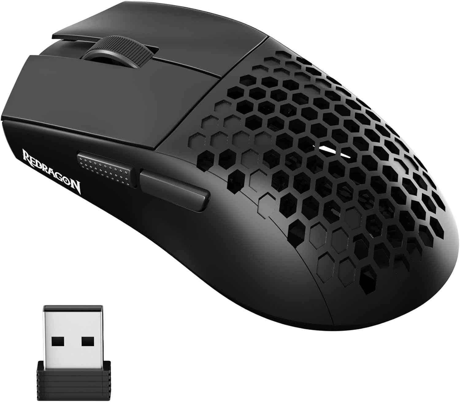 Redragon m725 wireless gaming mouse - ultra lightweight 49g honeycomb shell design - mouse