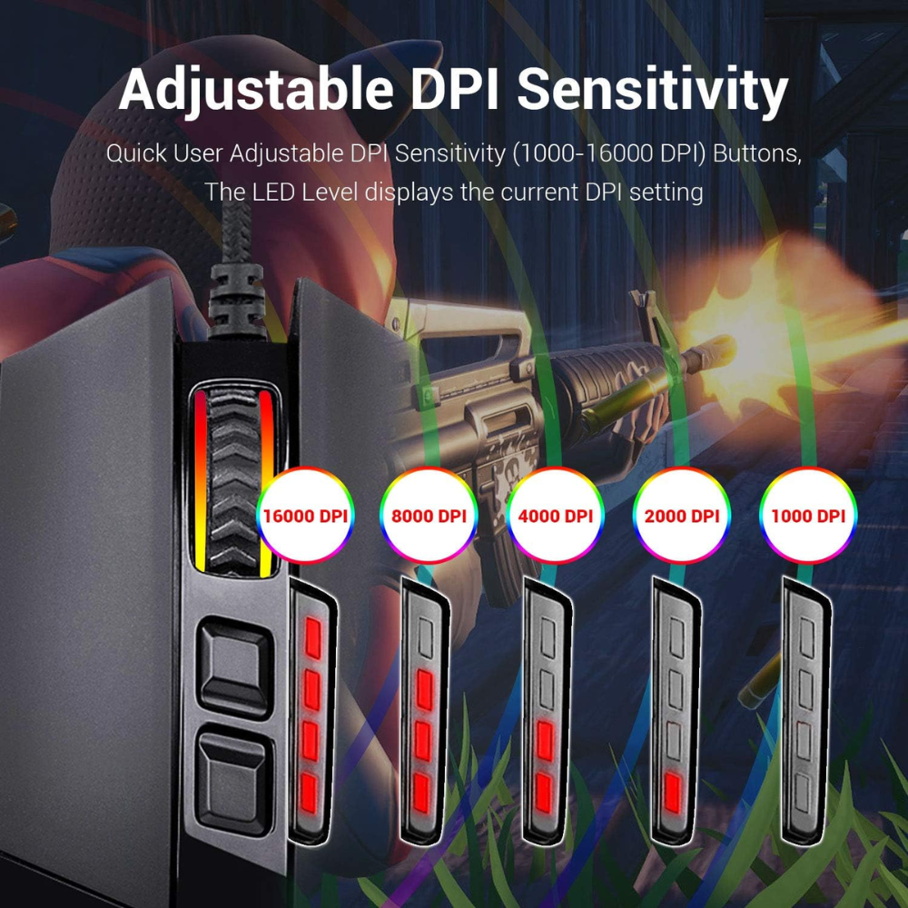 Redragon M801 Gaming Mouse Led Rgb - Gameonjo