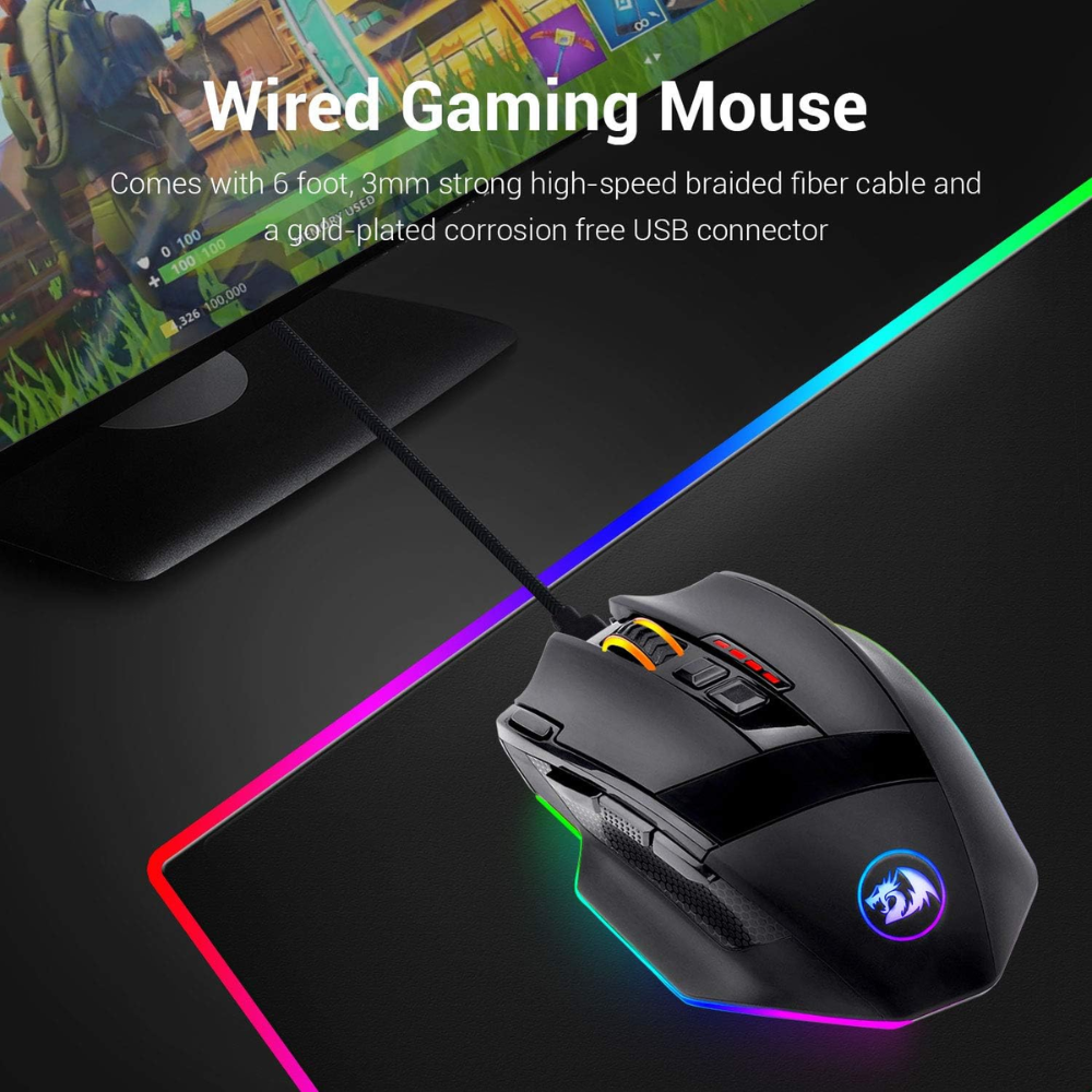 Redragon M801 Gaming Mouse Led Rgb - Gameonjo