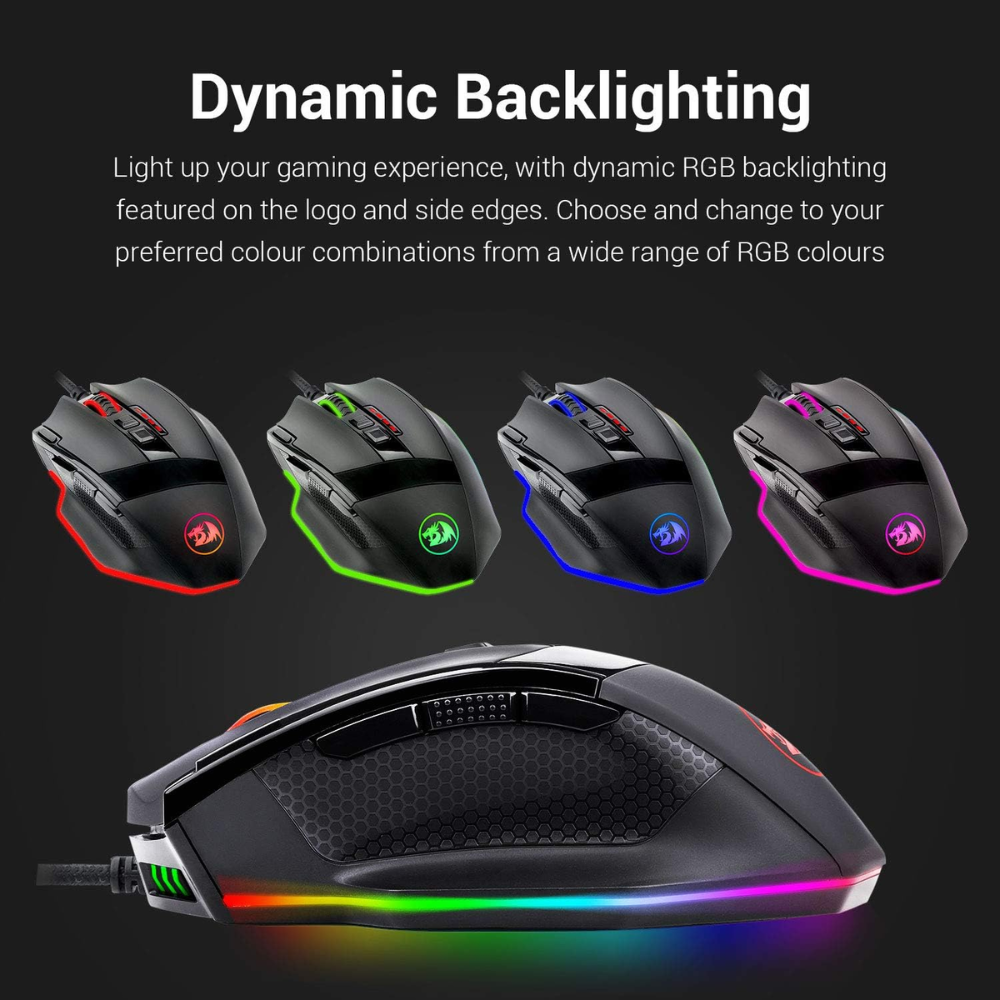 Redragon m801 gaming mouse - led rgb precision and performance - mouse