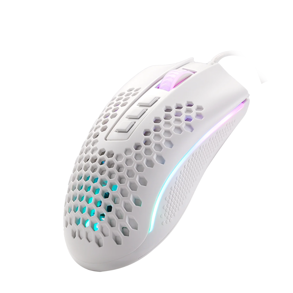 Redragon M808 Storm White Lightweight Rgb Gaming Mouse - Gameonjo