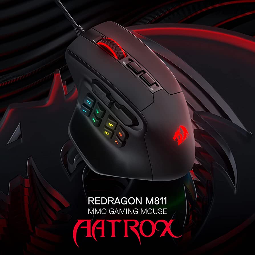 Redragon M811 Aatrox Mmo 15 Programmable Buttons - Gameonjo