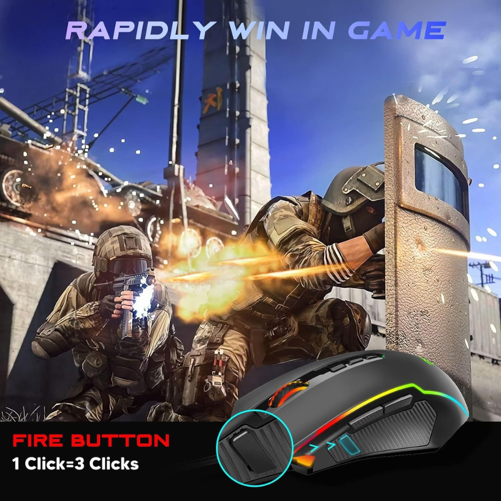 Redragon m910 ranger gaming mouse - ultimate rgb precision and performance for gamers - mouse