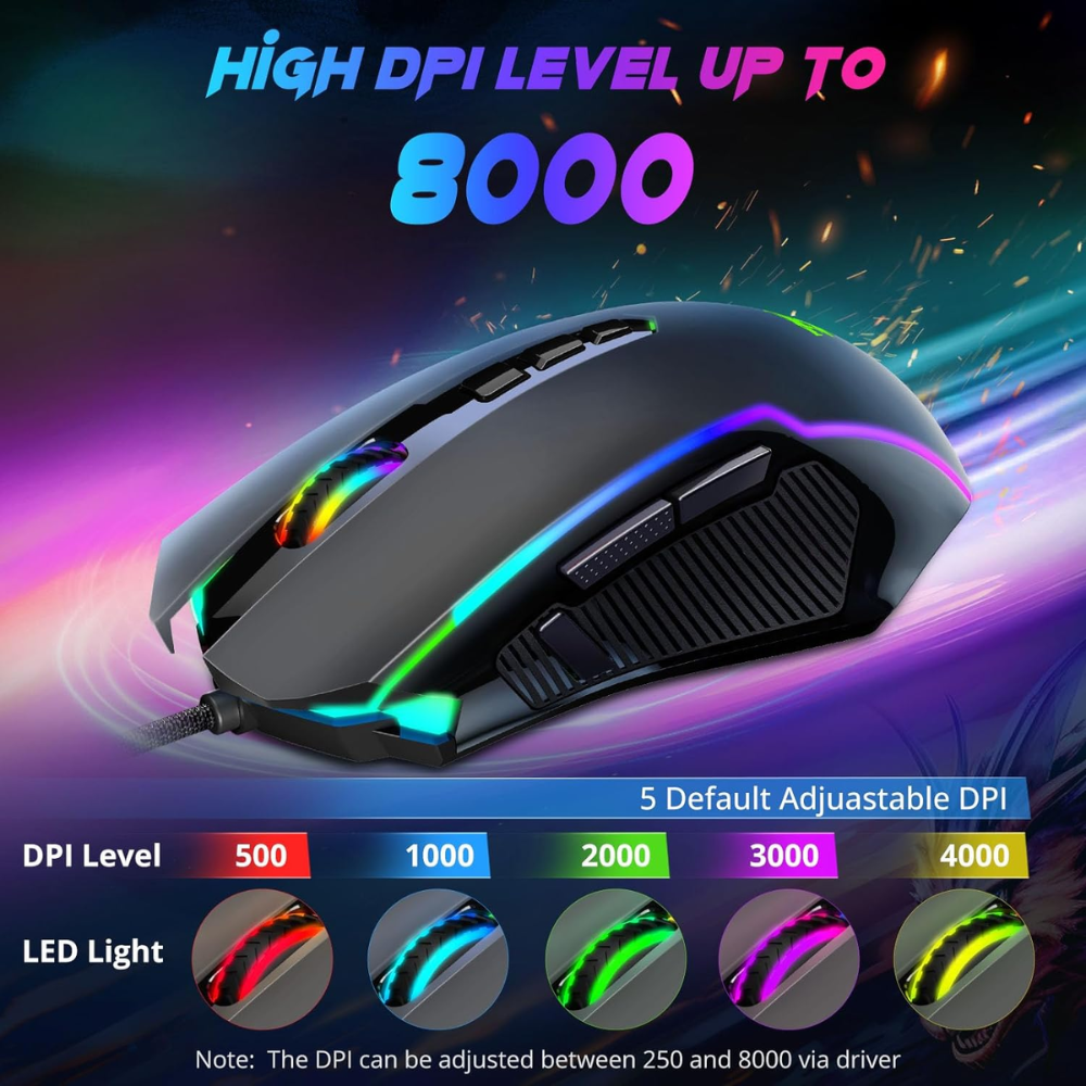 Redragon m910 ranger gaming mouse - ultimate rgb precision and performance for gamers - mouse
