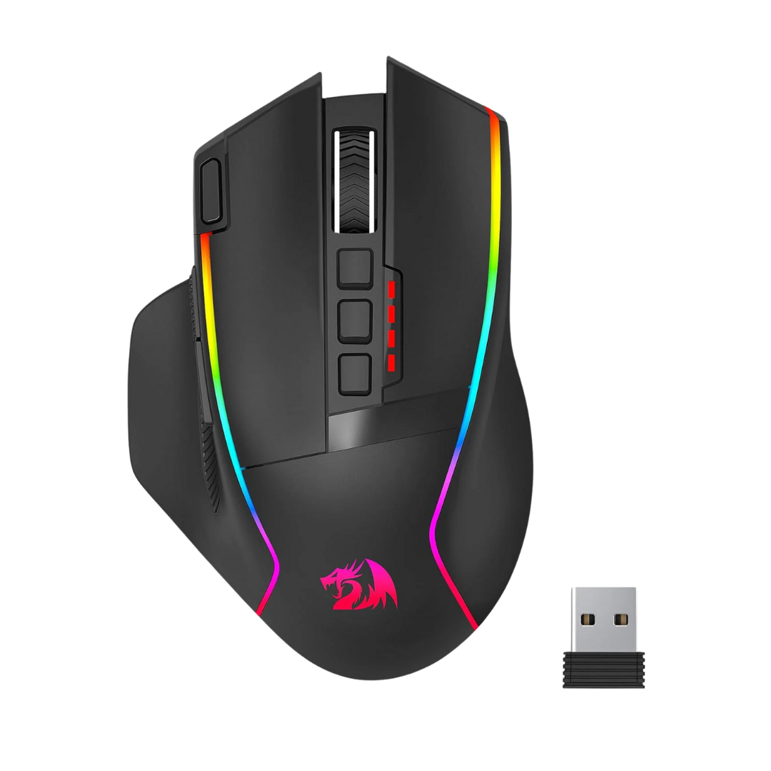 Redragon m915wl gaming mouse - wireless ergonomic 16000 dpi with rapid response - mouse