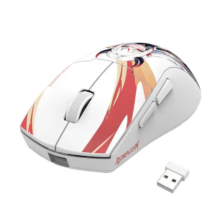 Redragon m918ak 3-mode wireless gaming mouse 55g lightweight 26k dpi mouse w/ergonomic natural grip build full