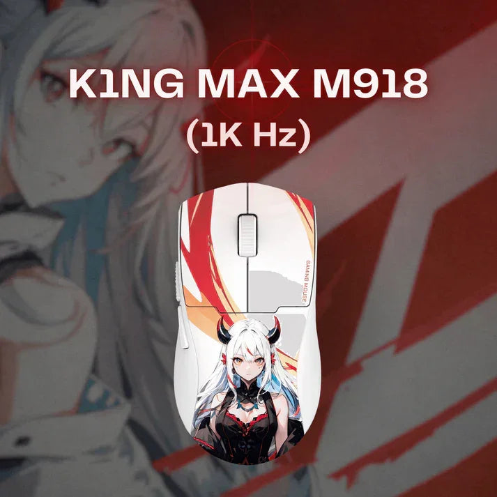 Redragon m918ak 3-mode wireless gaming mouse 55g lightweight 26k dpi mouse w/ergonomic natural grip build full