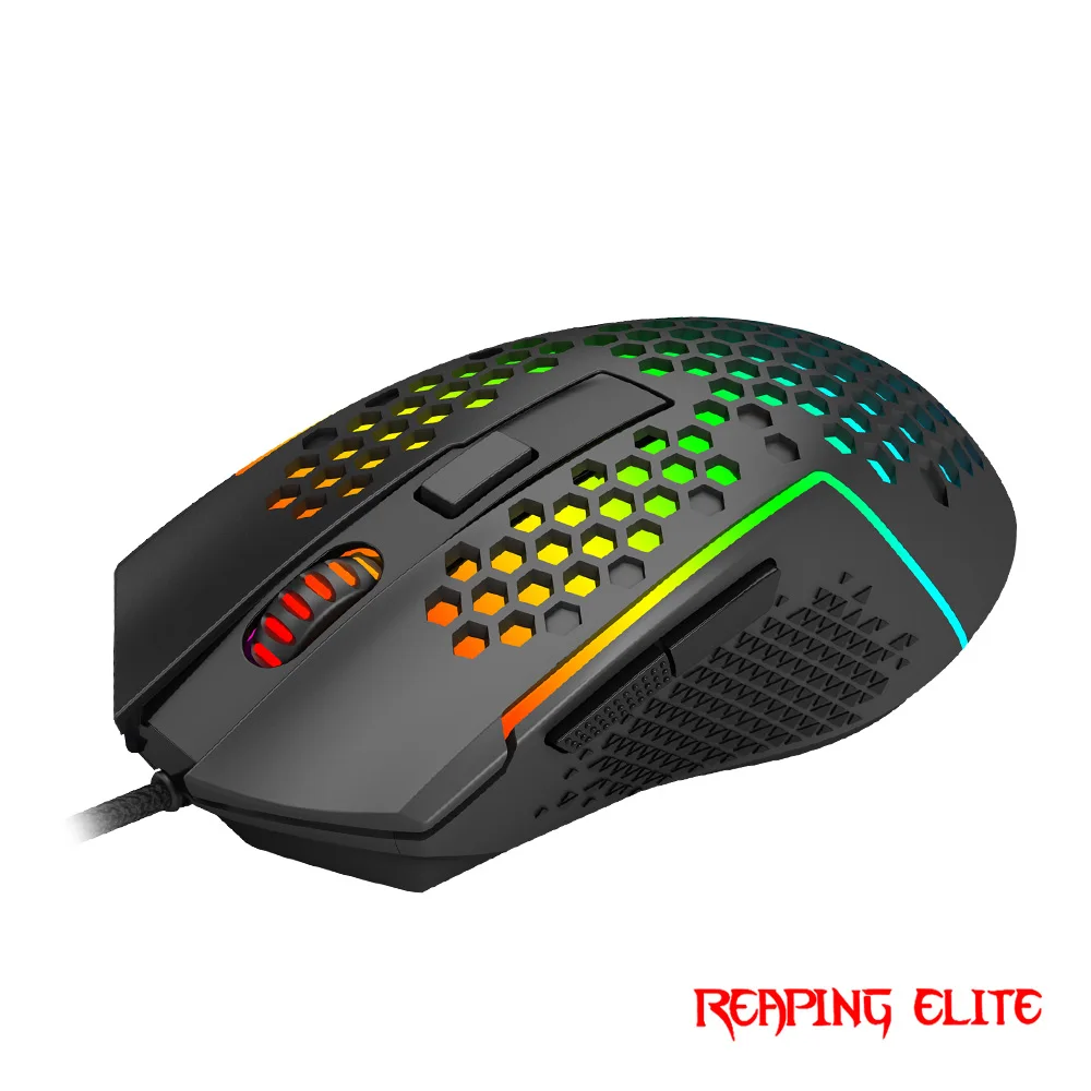 Redragon m987p-k gaming mouse - lightweight rgb design for ultimate performance - mouse