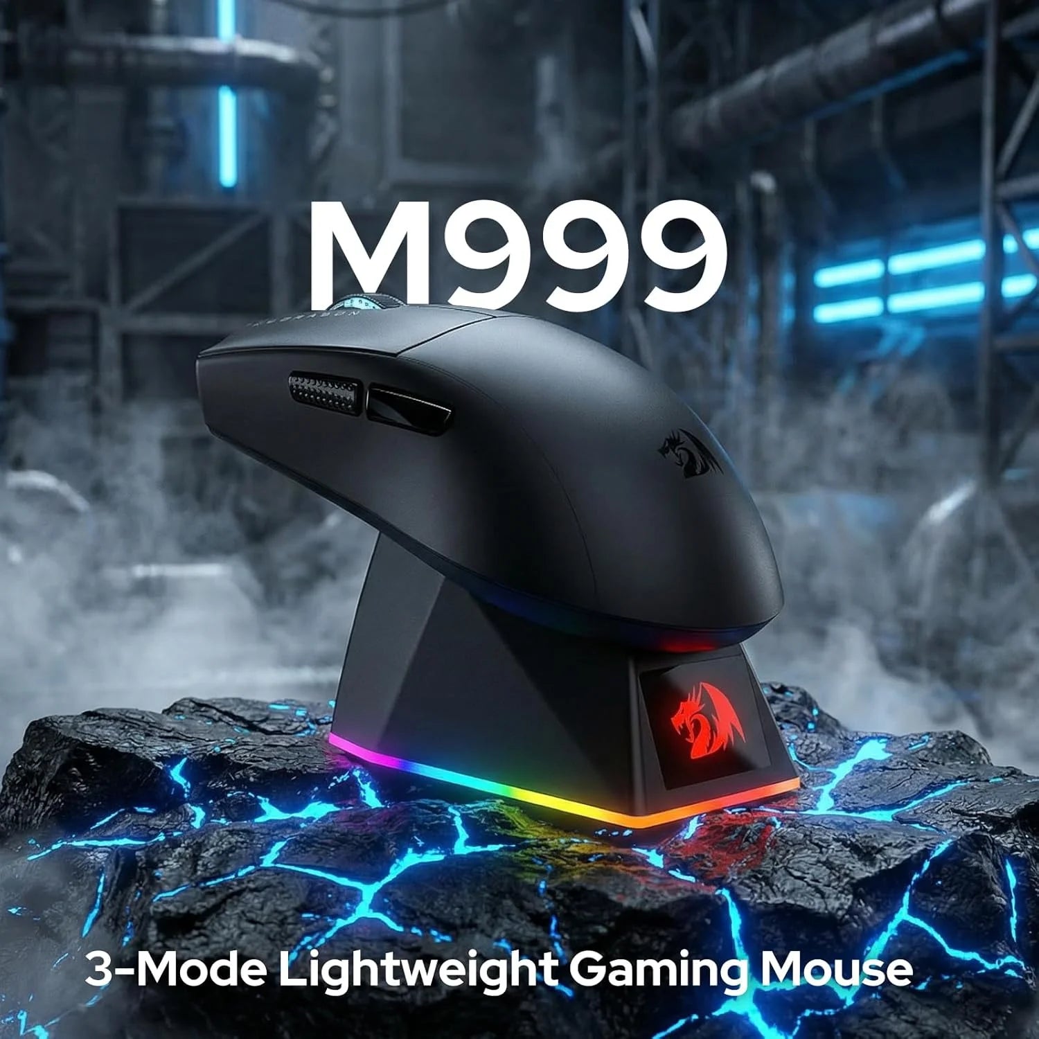 Redragon m999 wireless gaming mouse with stand 45000 dpi