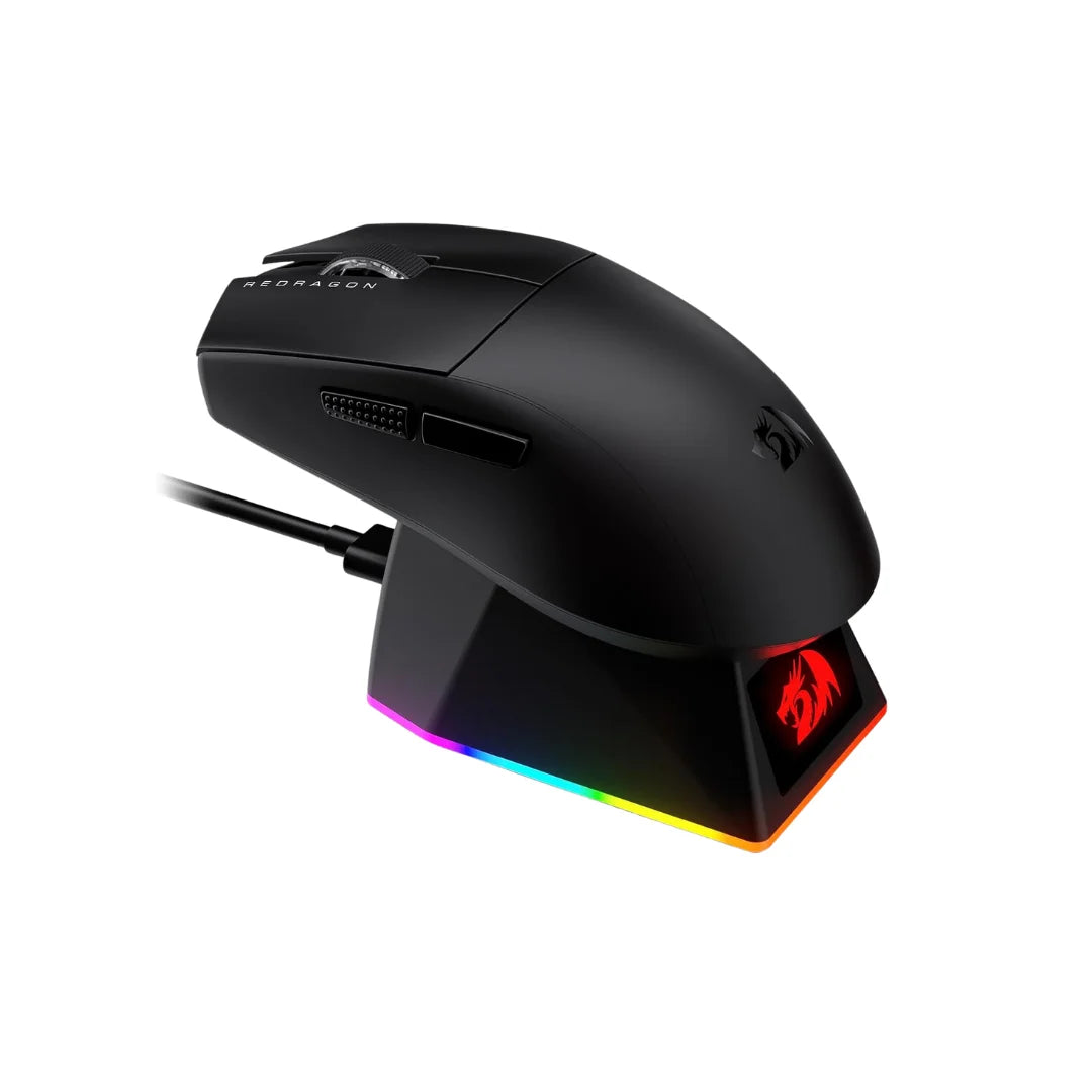 Redragon m999 wireless gaming mouse with stand 45000 dpi