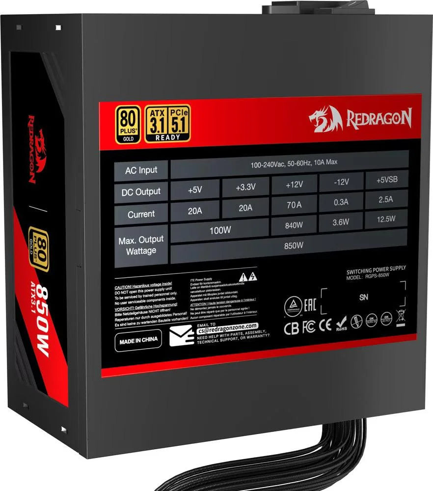 Redragon power supply gc-ps007-se 850 w