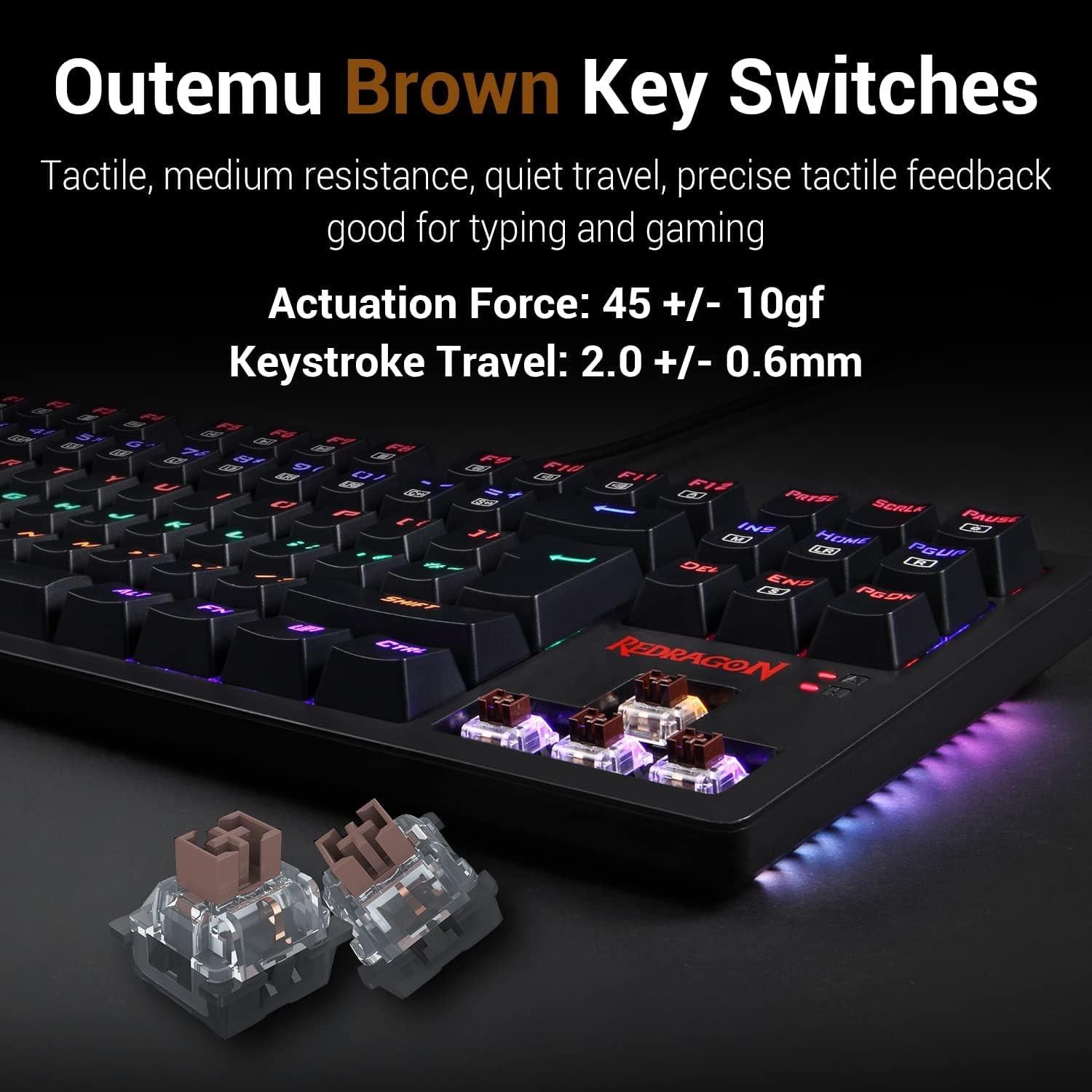 Redragon S113 Gaming Combo - Wired Mechanical Keyboard and Mouse Bundle - Gameonjo - Video Games and PC Gaming Store in Jordan