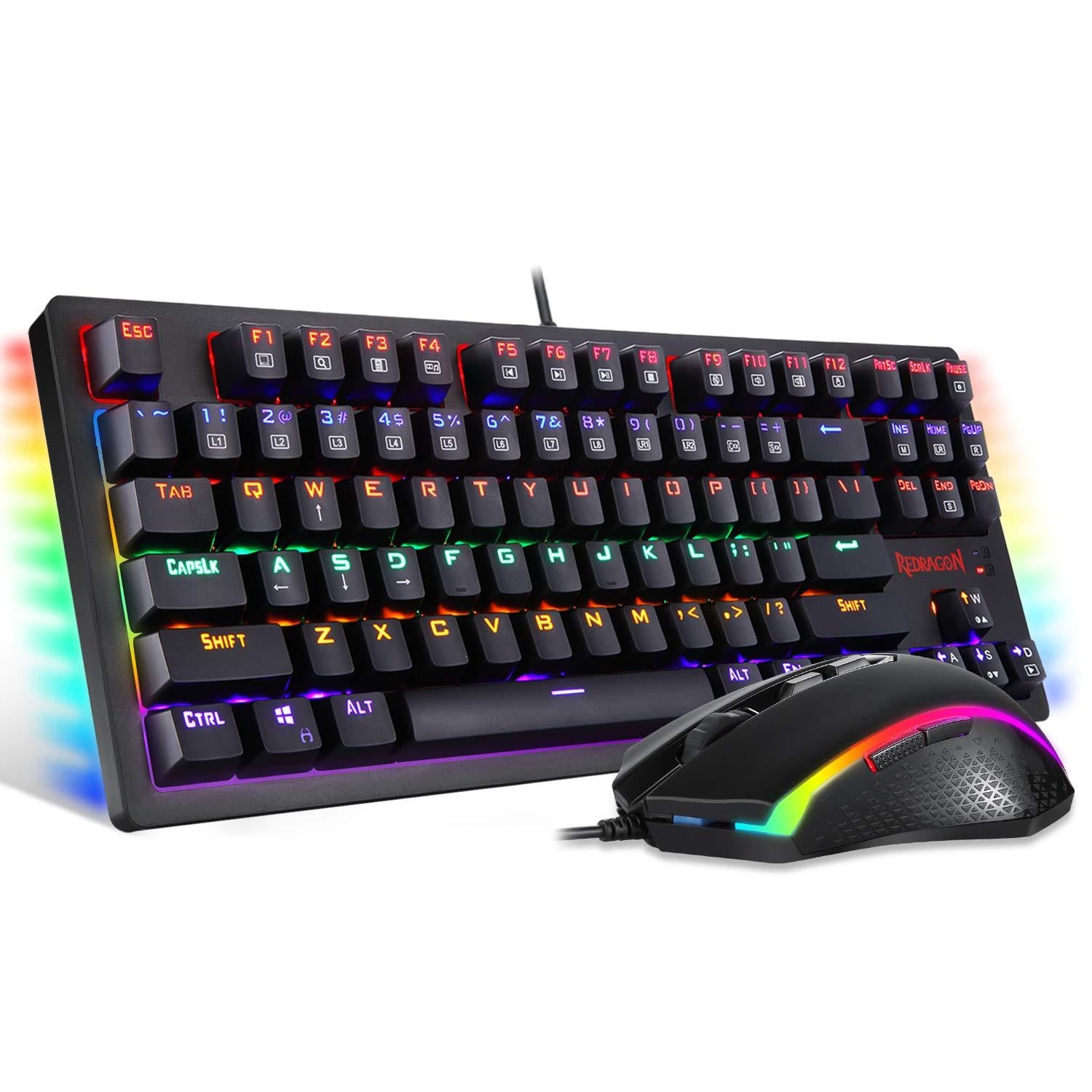 Redragon S113 Gaming Combo - Wired Mechanical Keyboard and Mouse Bundle - Gameonjo - Video Games and PC Gaming Store in Jordan