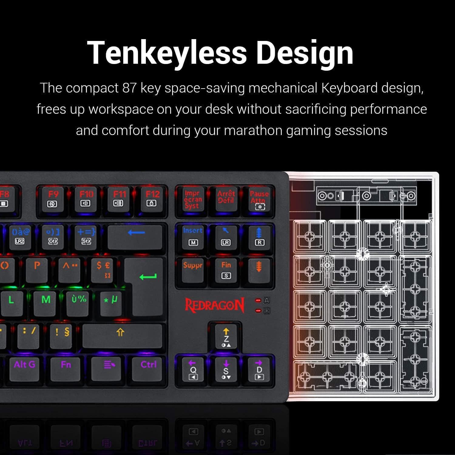 Redragon S113 Gaming Combo - Wired Mechanical Keyboard and Mouse Bundle - Gameonjo - Video Games and PC Gaming Store in Jordan