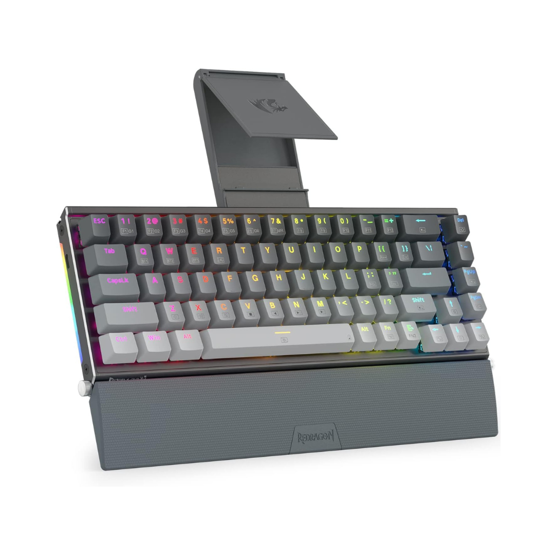 Redragon Shaco K641 Pro 65% Aluminum Rgb Mechanical Keyboard, 3-mode 68 Keys