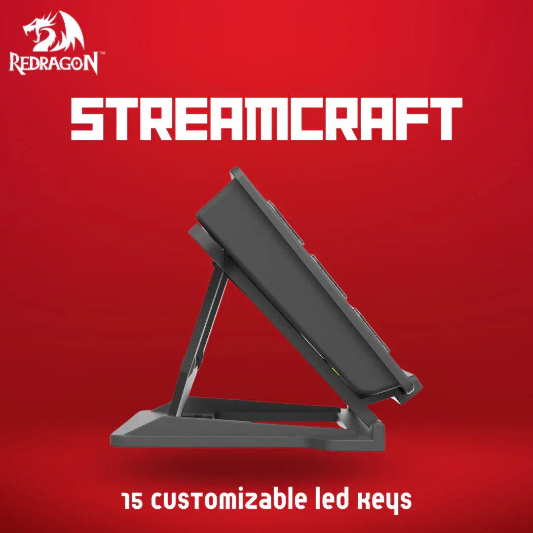 Redragon ss-550 streamcraft 15 customizable led keys - microphones