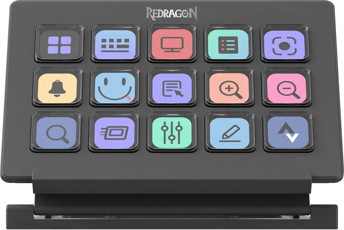 Redragon streamcraft 15 led keyboard with customizable led keys - streaming