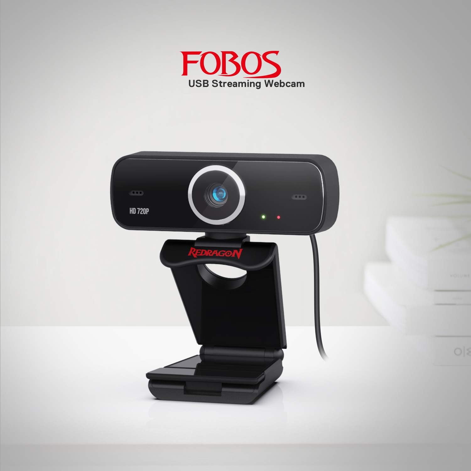 Redragon Webcam Gamer and Streamer Fobos 2 720p Gw600-1, Black - Gameonjo