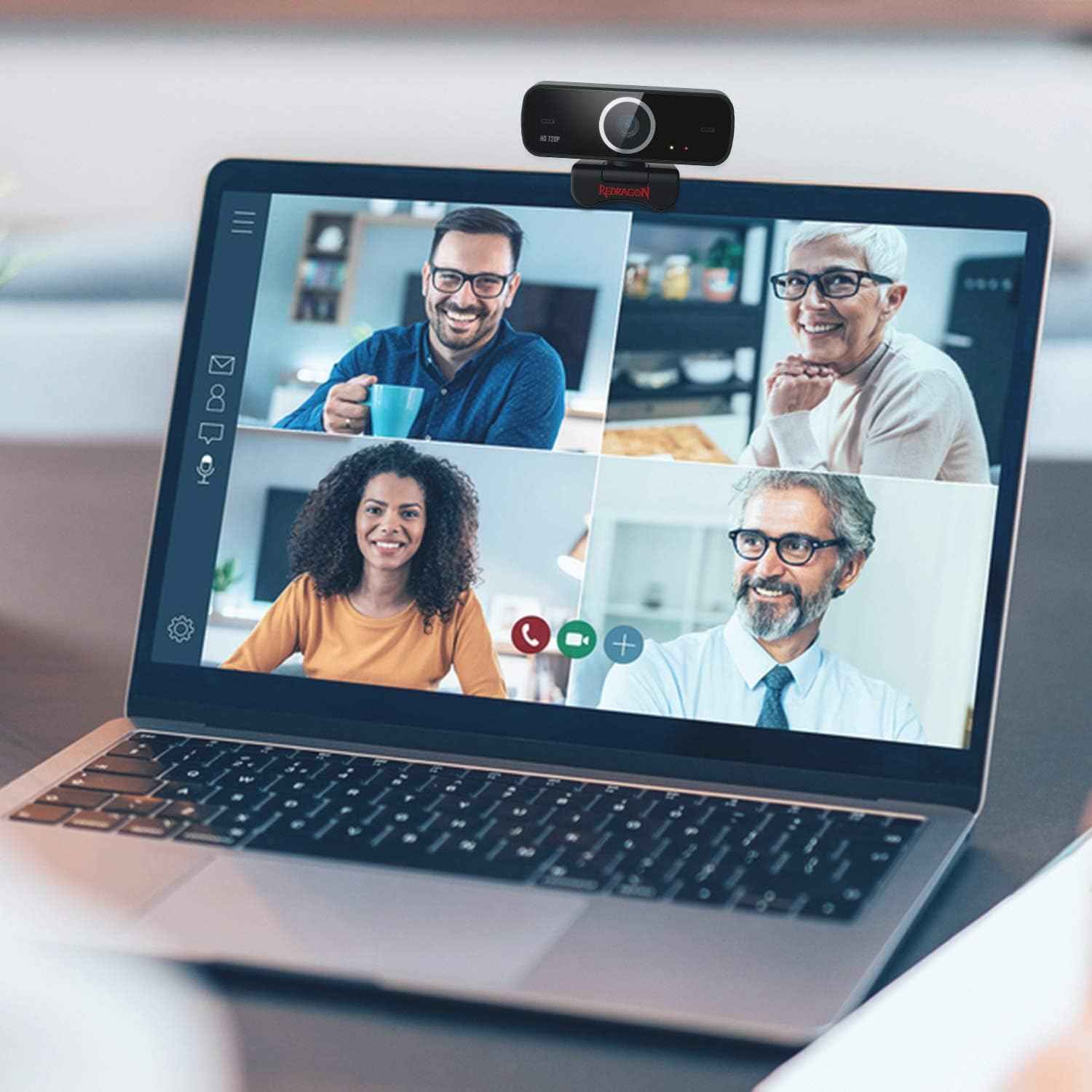 Redragon Webcam Gamer and Streamer Fobos 2 720p Gw600-1, Black