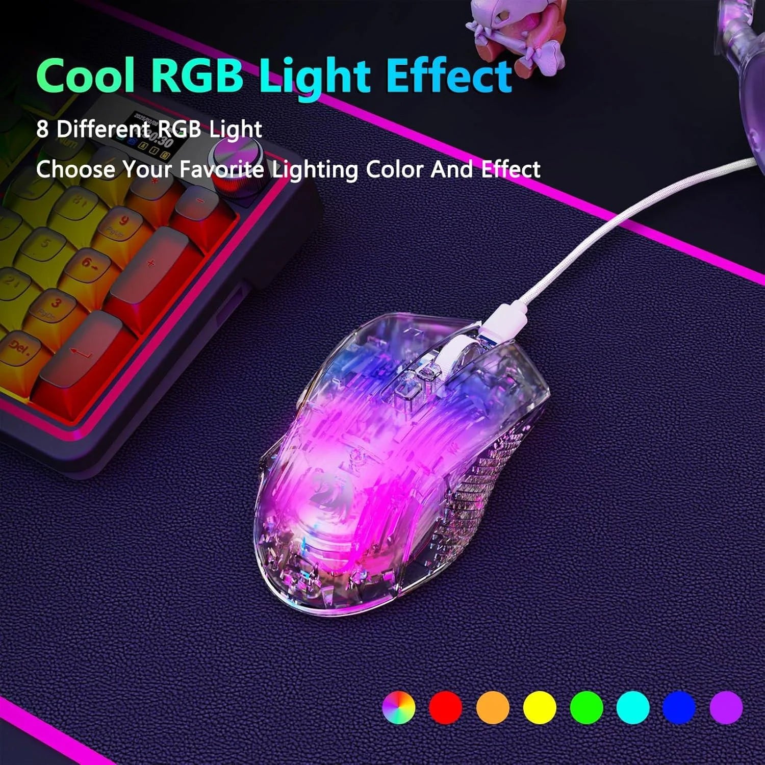 Redragon wired gaming mouse 24,000 dpi 7 programmable button 2 side buttons - mouse
