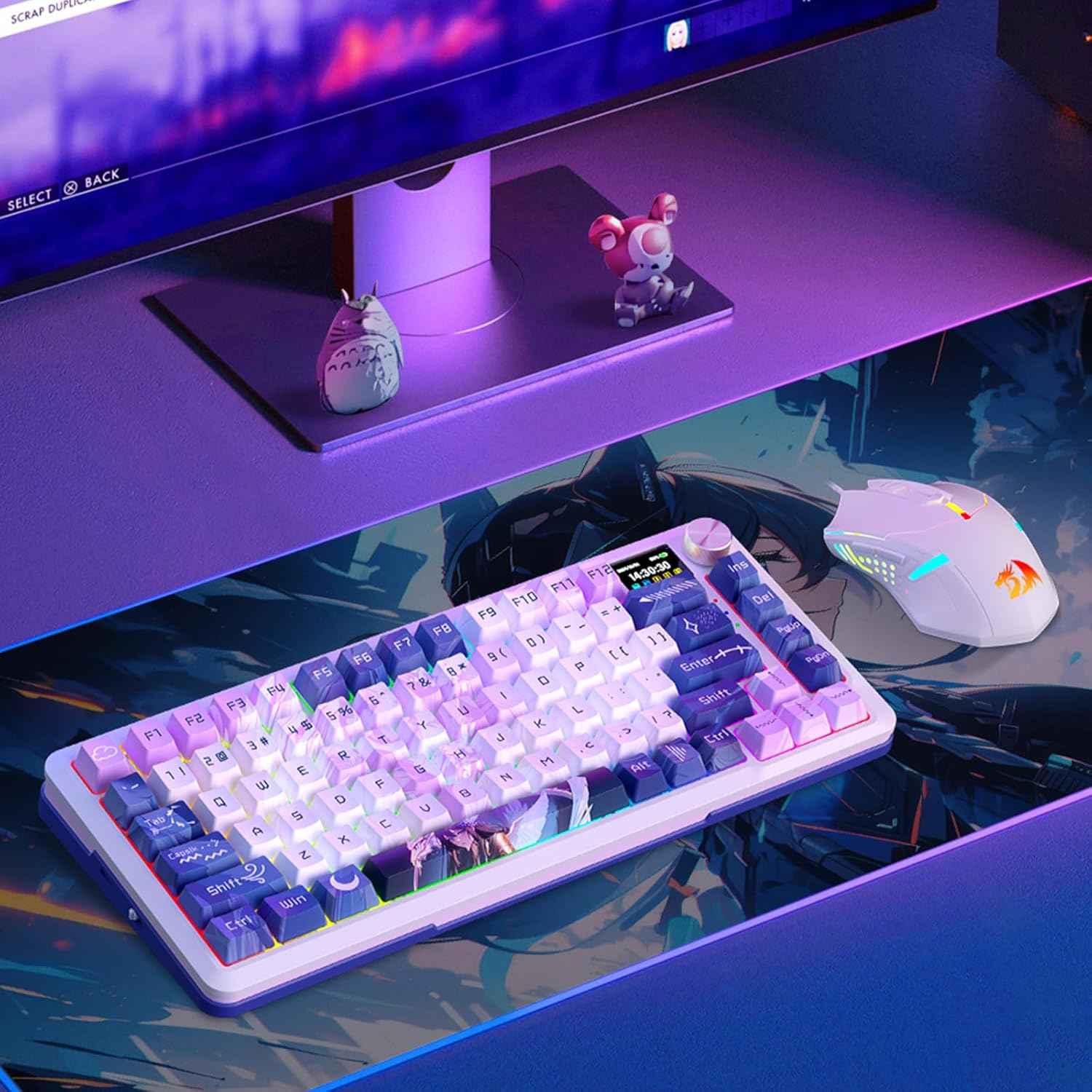 Redragon Wireless Mechanical Keyboard, Gasket Rgb Gaming Keyboard with 81