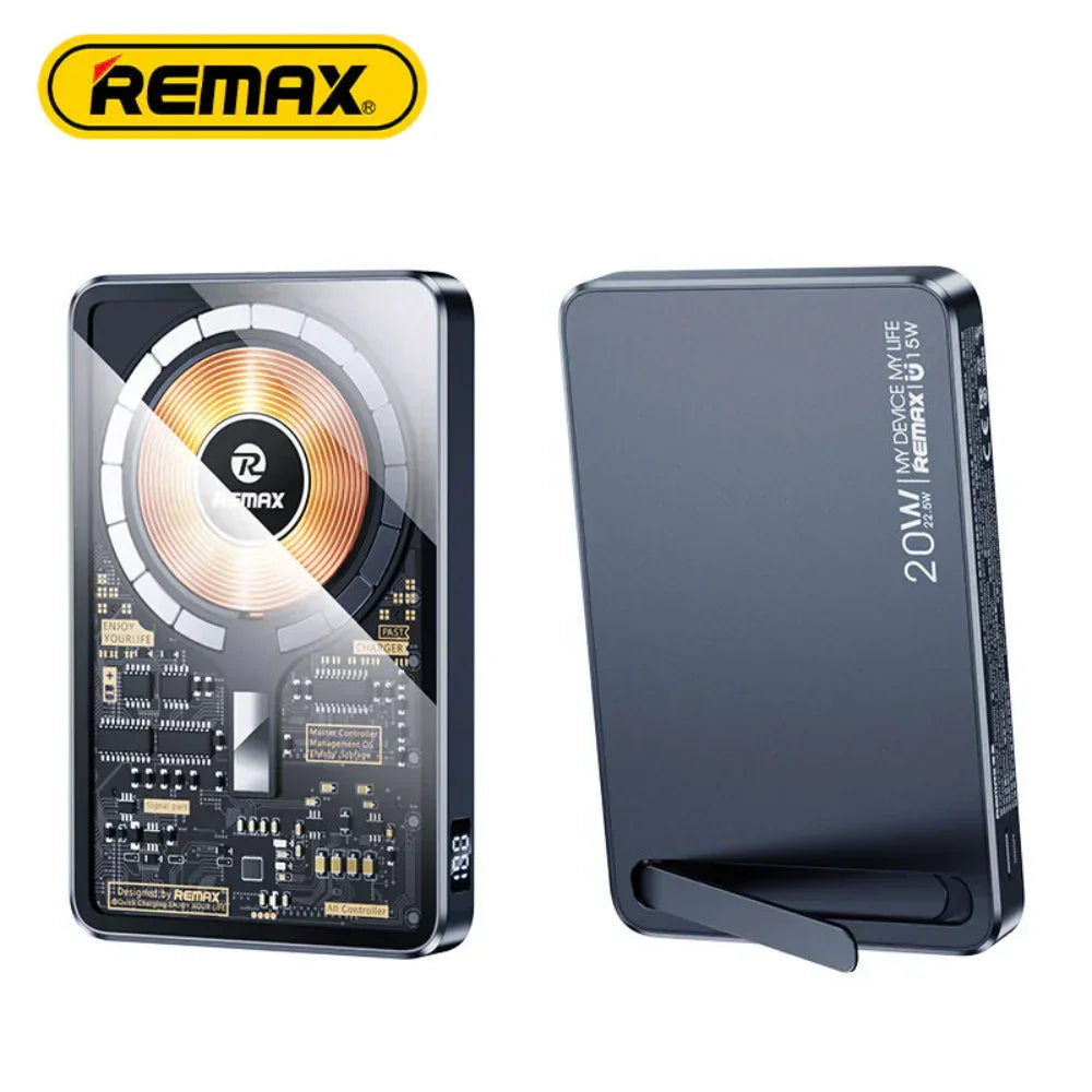 Remax pd20w + qc22.5w magnetic wireless charging power bank 10000mah - cables&charges