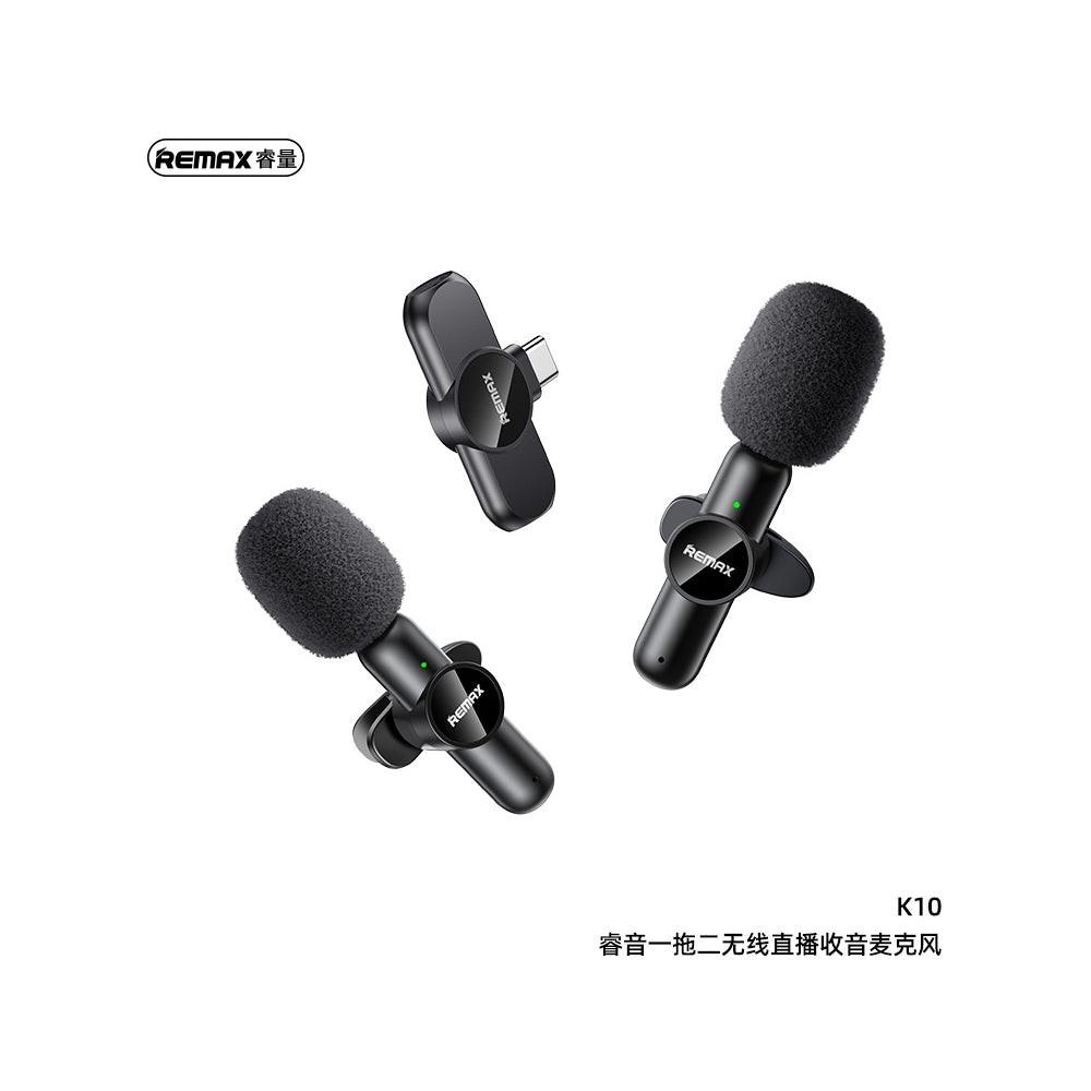 Remax wireless microphone k10 - one-to-two live-streaming solution - streaming
