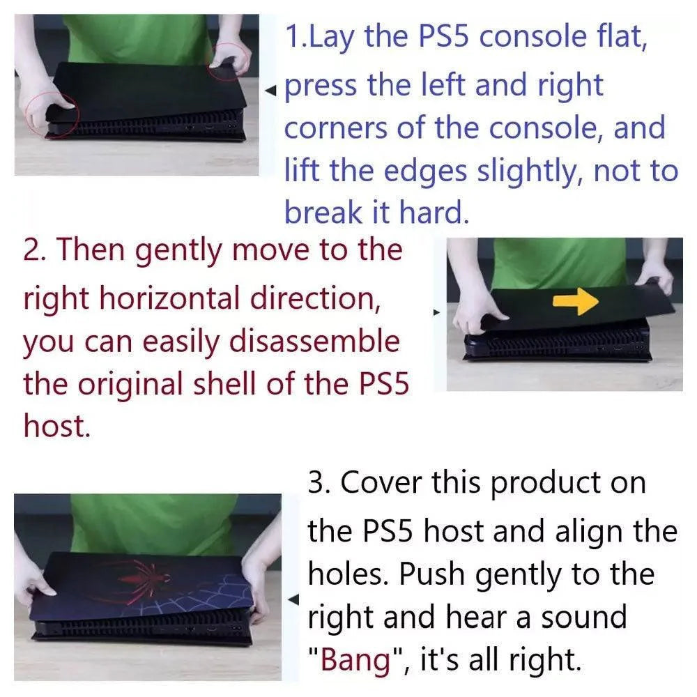 Replacement shell 2pcs for ps5 cd-rom game console - console | ps5 essentials