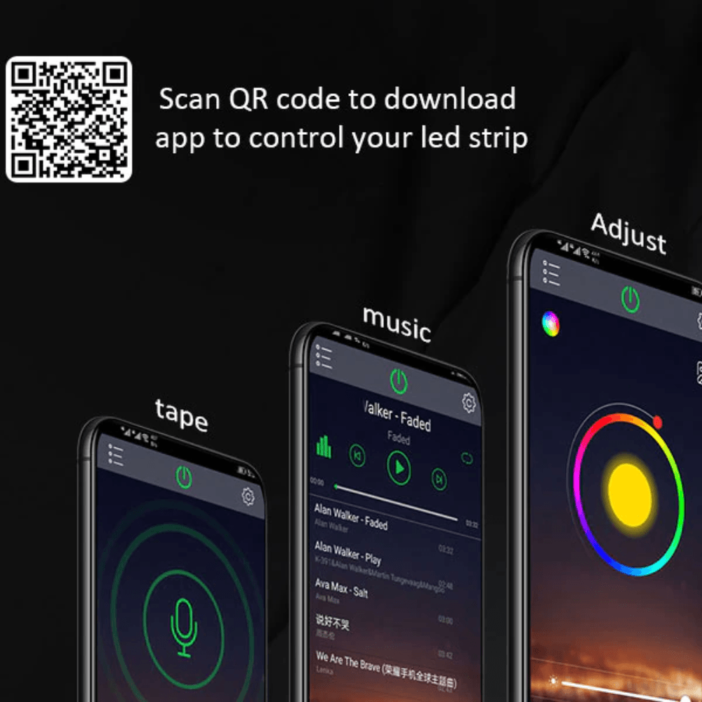 Rgb Led Strip Light Rgb5050 Led with App Control - Gameonjo