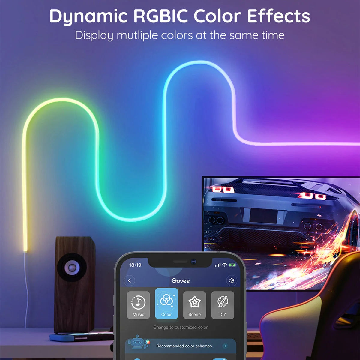 Rgb smart ic 5v usb neon led strip lights