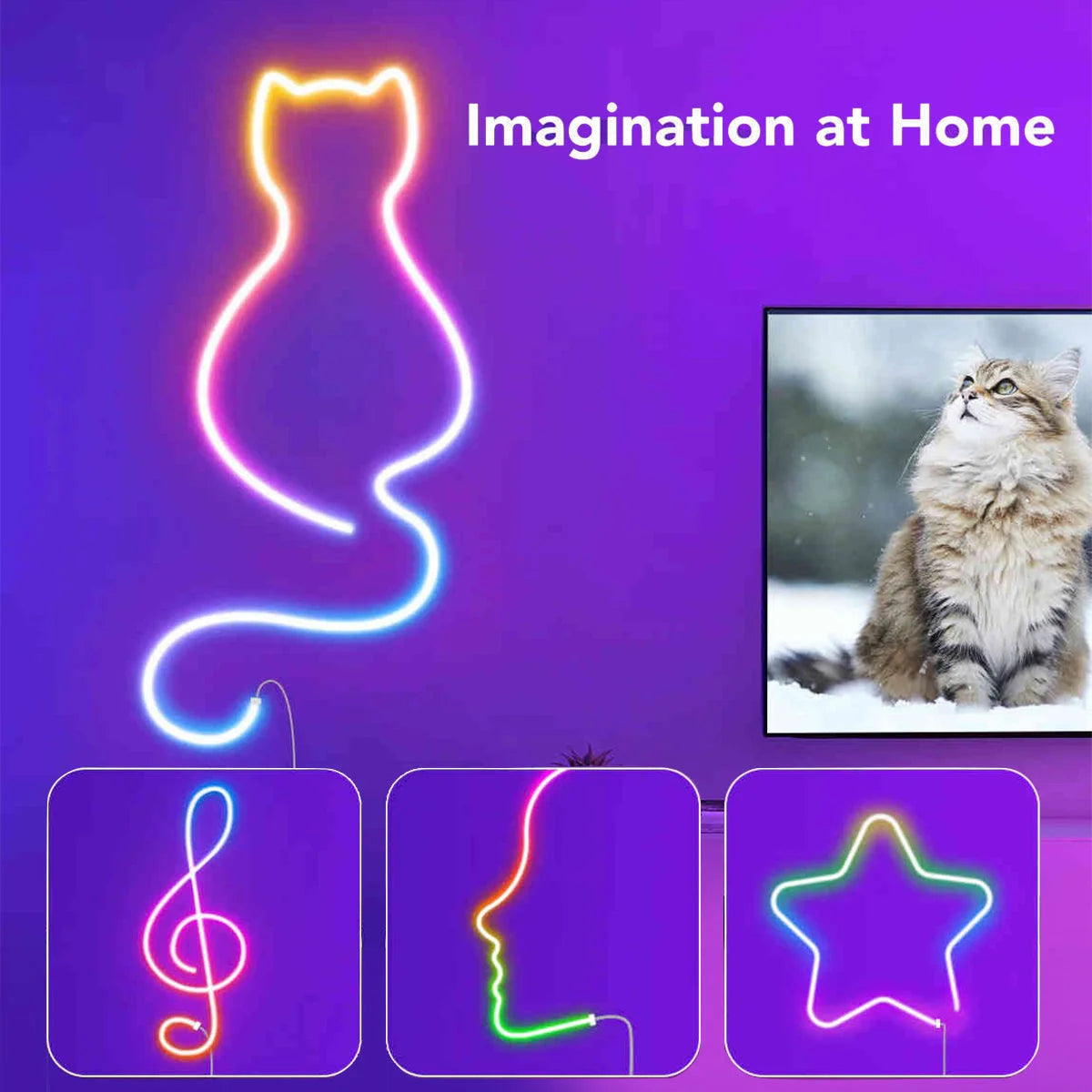Rgb smart ic 5v usb neon led strip lights