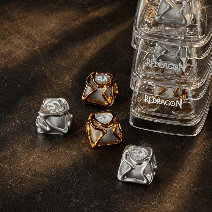 Redragon crystalflow™ liquid metal rgb artisan mechanical keyboard keycap – premium custom esc key (1 pcs)