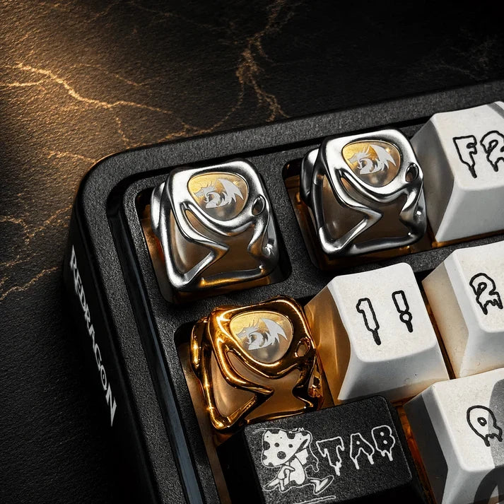 Redragon crystalflow™ liquid metal rgb artisan mechanical keyboard keycap – premium custom esc key (1 pcs)