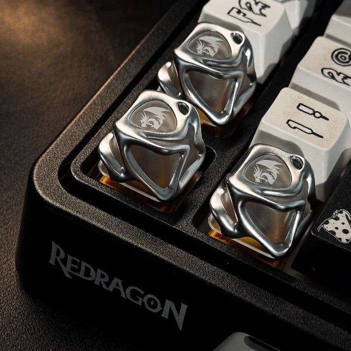 Redragon crystalflow™ liquid metal rgb artisan mechanical keyboard keycap – premium custom esc key (1 pcs)