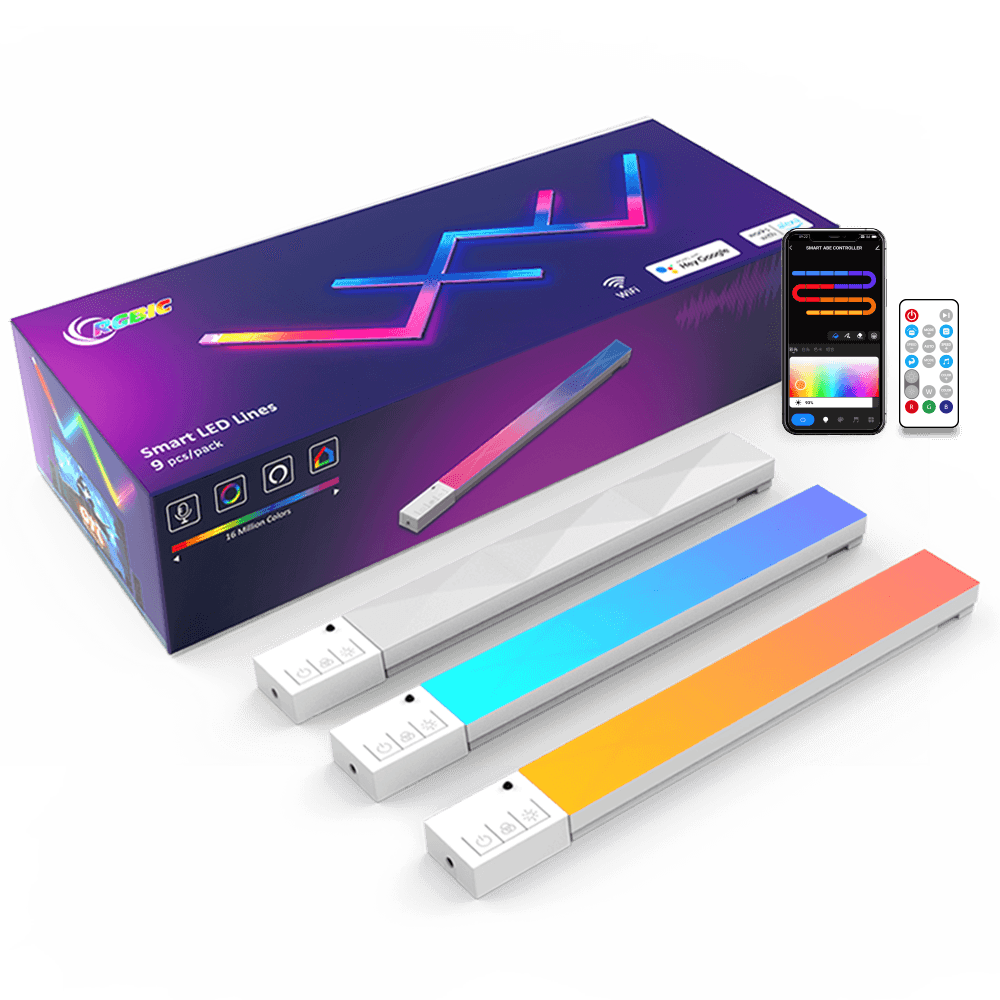 Rgbic Diy Smart Dream Color Led Light Bar 9 Pcs - Gameonjo