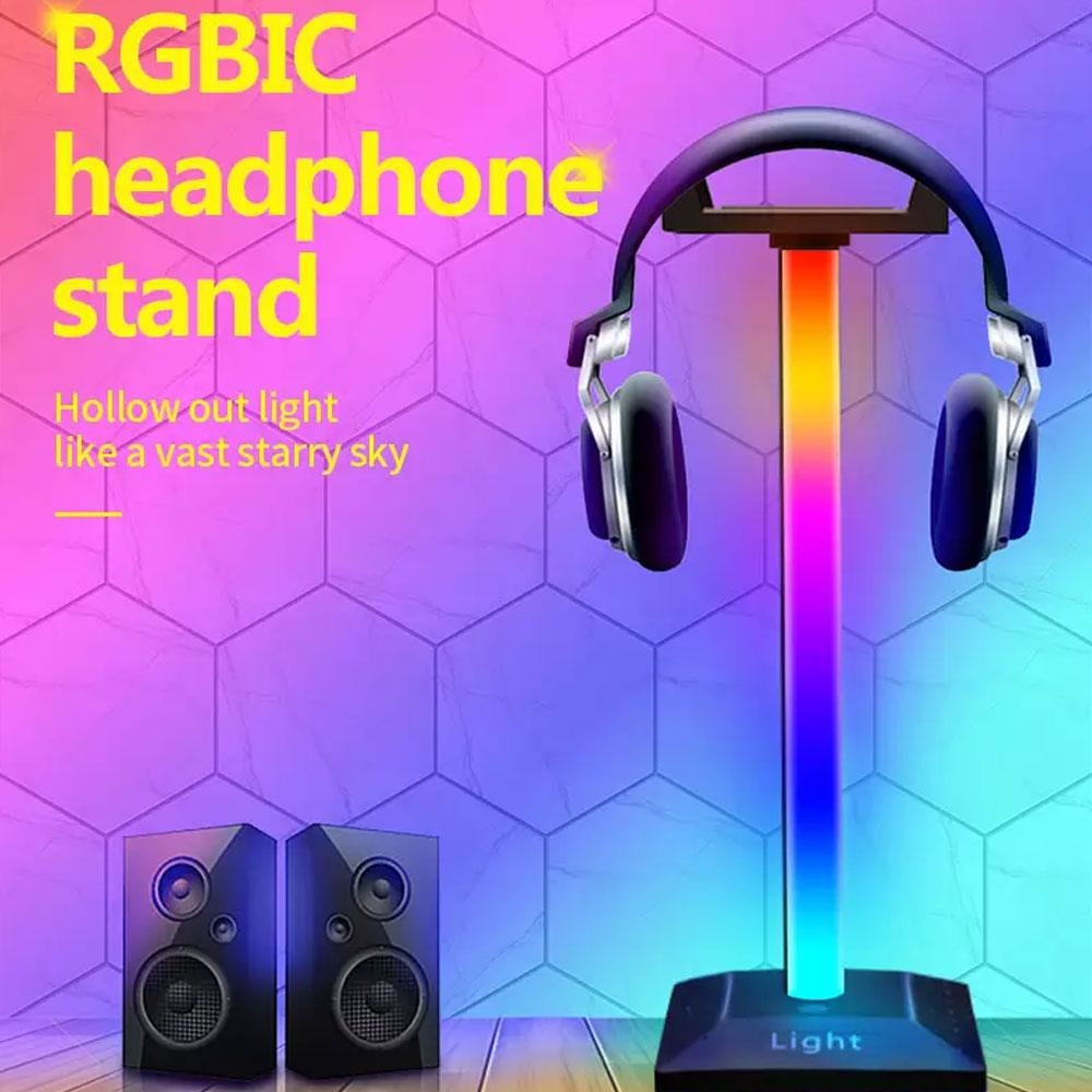 Rgbic Headphone Stand Light Display Stand Detachable Ambient Light - Gameonjo