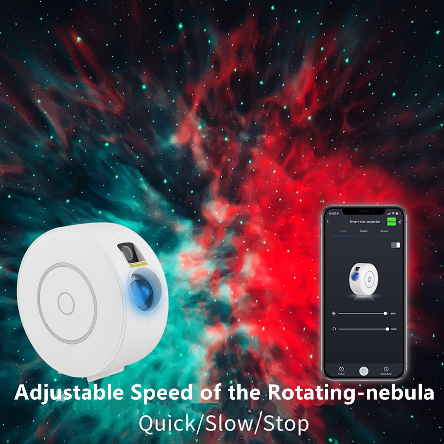 Smart Galaxy Projector Compatible with Alexa & Google Home - Gameonjo
