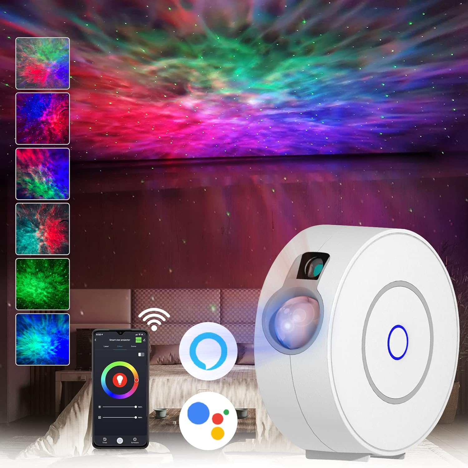 Smart Galaxy Projector Compatible with Alexa & Google Home - Gameonjo
