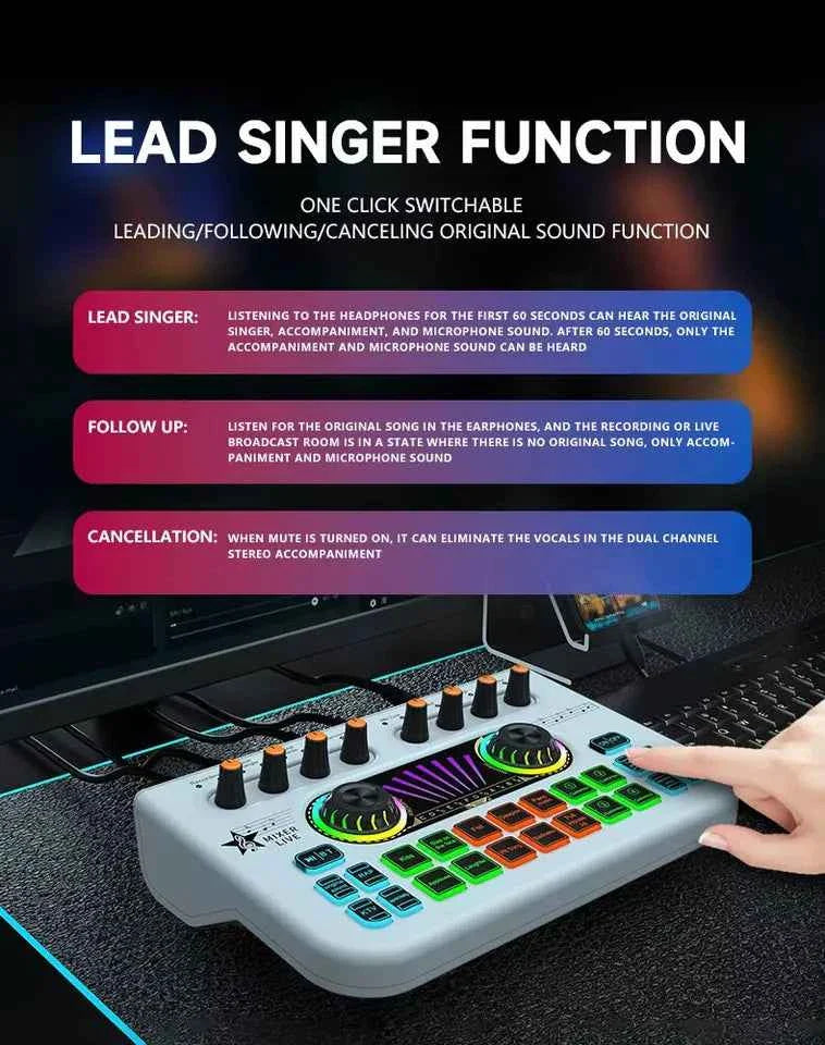 Sound card x3 special effects for cross-border live recording - streaming